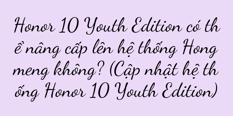 Honor 10 Youth Edition có thể nâng cấp lên hệ thống Hongmeng không? (Cập nhật hệ thống Honor 10 Youth Edition)