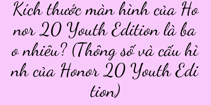 Kích thước màn hình của Honor 20 Youth Edition là bao nhiêu? (Thông số và cấu hình của Honor 20 Youth Edition)