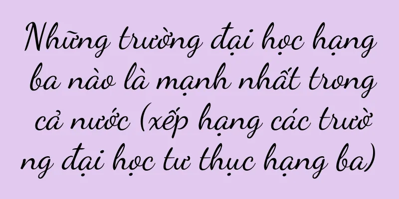Những trường đại học hạng ba nào là mạnh nhất trong cả nước (xếp hạng các trường đại học tư thục hạng ba)