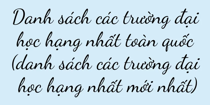 Danh sách các trường đại học hạng nhất toàn quốc (danh sách các trường đại học hạng nhất mới nhất)
