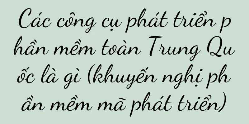 Các công cụ phát triển phần mềm toàn Trung Quốc là gì (khuyến nghị phần mềm mã phát triển)