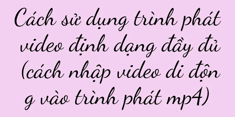 Cách sử dụng trình phát video định dạng đầy đủ (cách nhập video di động vào trình phát mp4)