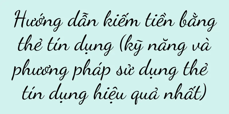 Hướng dẫn kiếm tiền bằng thẻ tín dụng (kỹ năng và phương pháp sử dụng thẻ tín dụng hiệu quả nhất)
