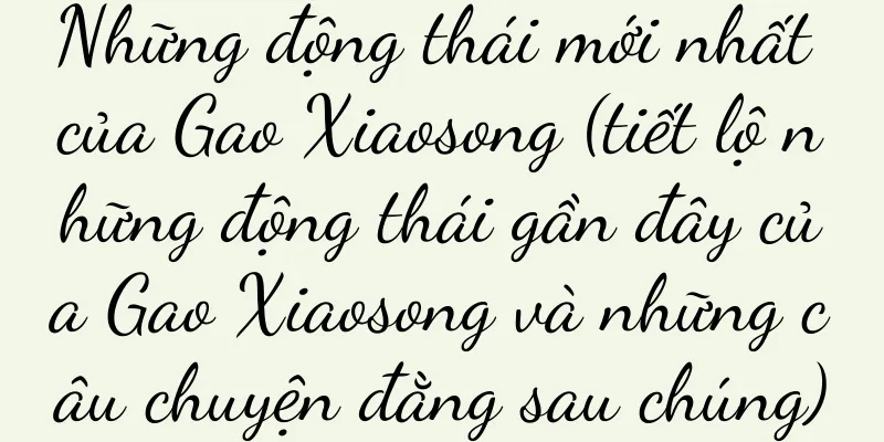 Những động thái mới nhất của Gao Xiaosong (tiết lộ những động thái gần đây của Gao Xiaosong và những câu chuyện đằng sau chúng)