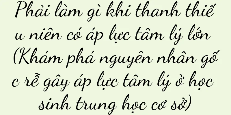 Phải làm gì khi thanh thiếu niên có áp lực tâm lý lớn (Khám phá nguyên nhân gốc rễ gây áp lực tâm lý ở học sinh trung học cơ sở)