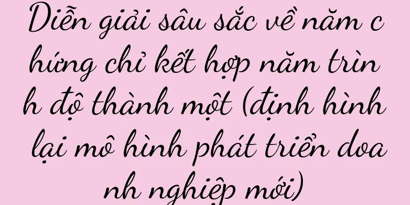 Diễn giải sâu sắc về năm chứng chỉ kết hợp năm trình độ thành một (định hình lại mô hình phát triển doanh nghiệp mới)