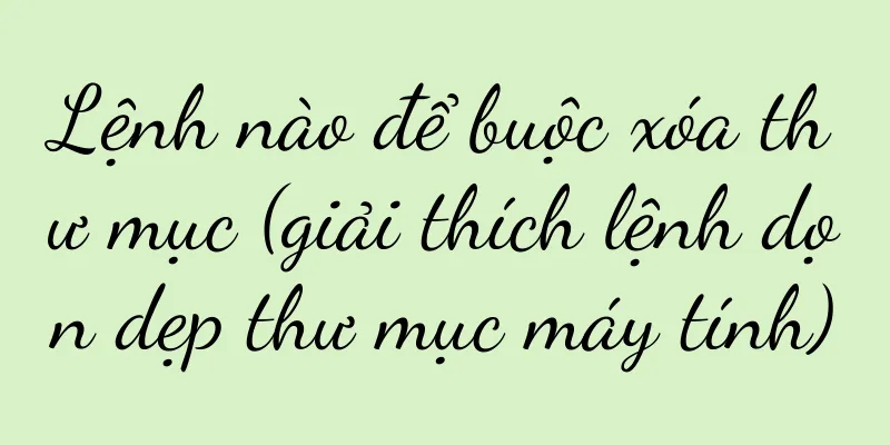 Lệnh nào để buộc xóa thư mục (giải thích lệnh dọn dẹp thư mục máy tính)