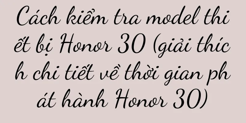 Cách kiểm tra model thiết bị Honor 30 (giải thích chi tiết về thời gian phát hành Honor 30)