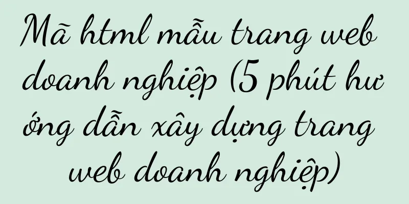 Mã html mẫu trang web doanh nghiệp (5 phút hướng dẫn xây dựng trang web doanh nghiệp)