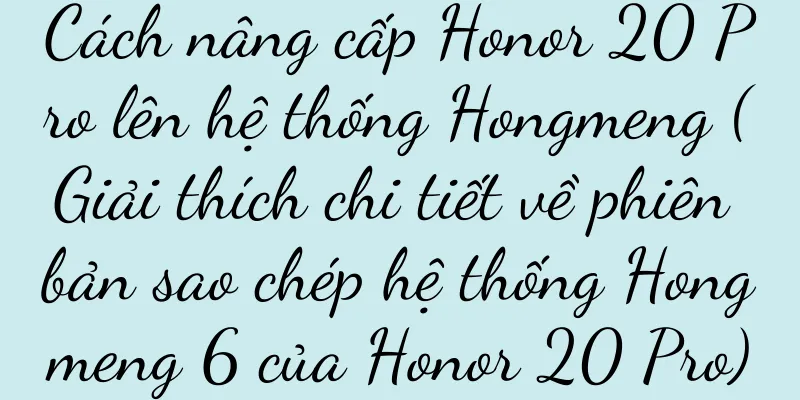 Cách nâng cấp Honor 20 Pro lên hệ thống Hongmeng (Giải thích chi tiết về phiên bản sao chép hệ thống Hongmeng 6 của Honor 20 Pro)