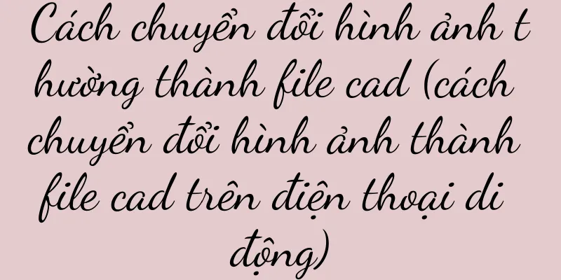 Cách chuyển đổi hình ảnh thường thành file cad (cách chuyển đổi hình ảnh thành file cad trên điện thoại di động)