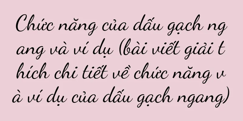 Chức năng của dấu gạch ngang và ví dụ (bài viết giải thích chi tiết về chức năng và ví dụ của dấu gạch ngang)