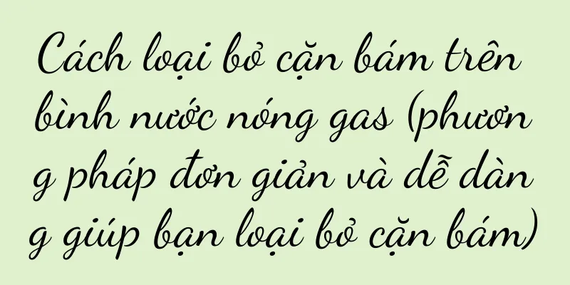 Cách loại bỏ cặn bám trên bình nước nóng gas (phương pháp đơn giản và dễ dàng giúp bạn loại bỏ cặn bám)