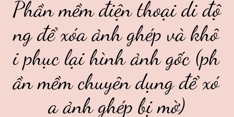 Phần mềm điện thoại di động để xóa ảnh ghép và khôi phục lại hình ảnh gốc (phần mềm chuyên dụng để xóa ảnh ghép bị mờ)
