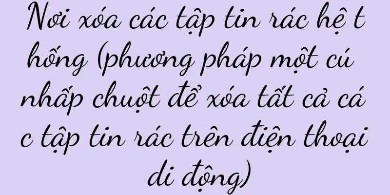 Nơi xóa các tập tin rác hệ thống (phương pháp một cú nhấp chuột để xóa tất cả các tập tin rác trên điện thoại di động)