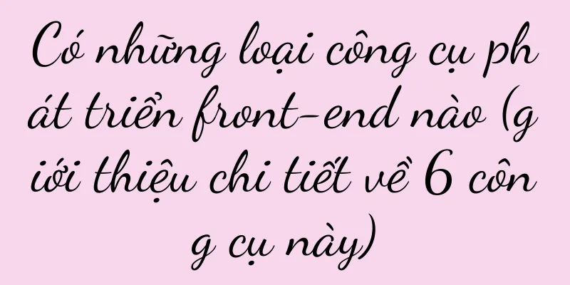 Có những loại công cụ phát triển front-end nào (giới thiệu chi tiết về 6 công cụ này)