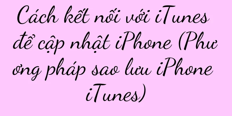 Cách kết nối với iTunes để cập nhật iPhone (Phương pháp sao lưu iPhone iTunes)