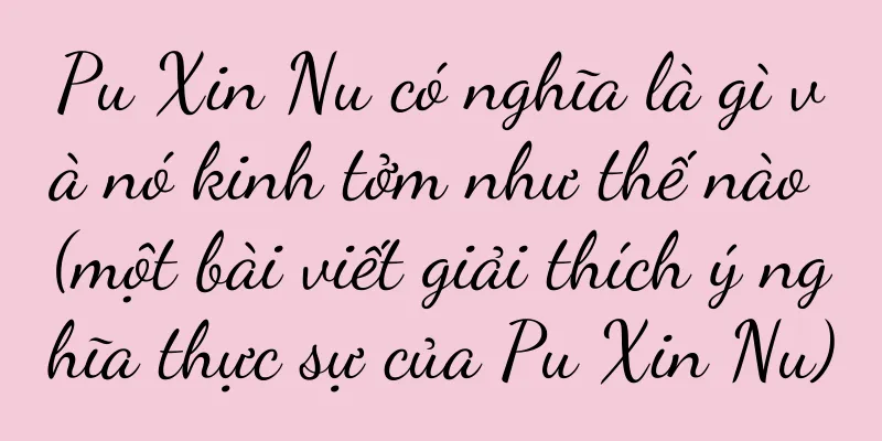 Pu Xin Nu có nghĩa là gì và nó kinh tởm như thế nào (một bài viết giải thích ý nghĩa thực sự của Pu Xin Nu)