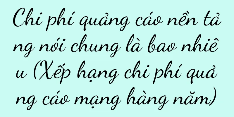 Chi phí quảng cáo nền tảng nói chung là bao nhiêu (Xếp hạng chi phí quảng cáo mạng hàng năm)