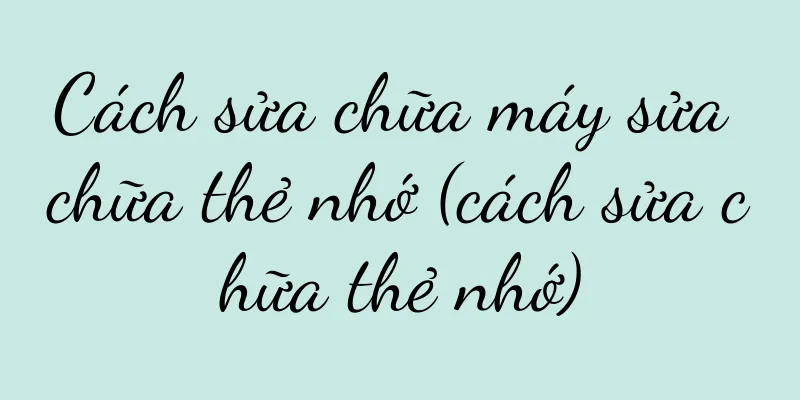 Cách sửa chữa máy sửa chữa thẻ nhớ (cách sửa chữa thẻ nhớ)