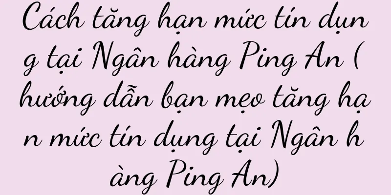 Cách tăng hạn mức tín dụng tại Ngân hàng Ping An (hướng dẫn bạn mẹo tăng hạn mức tín dụng tại Ngân hàng Ping An)