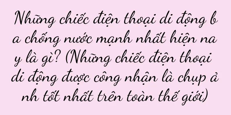 Những chiếc điện thoại di động ba chống nước mạnh nhất hiện nay là gì? (Những chiếc điện thoại di động được công nhận là chụp ảnh tốt nhất trên toàn thế giới)