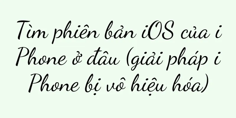 Tìm phiên bản iOS của iPhone ở đâu (giải pháp iPhone bị vô hiệu hóa)