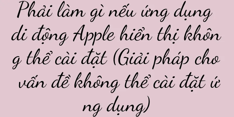 Phải làm gì nếu ứng dụng di động Apple hiển thị không thể cài đặt (Giải pháp cho vấn đề không thể cài đặt ứng dụng)