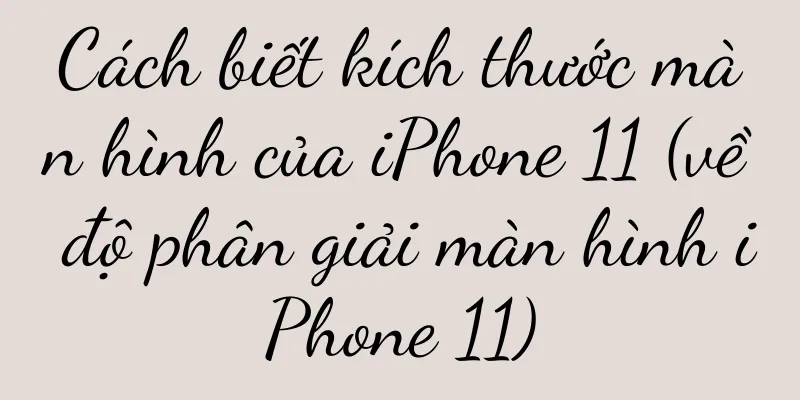 Cách biết kích thước màn hình của iPhone 11 (về độ phân giải màn hình iPhone 11)