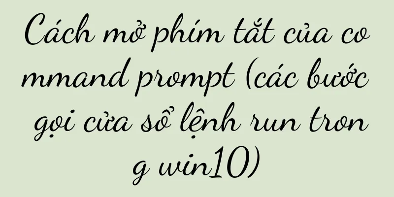 Cách mở phím tắt của command prompt (các bước gọi cửa sổ lệnh run trong win10)