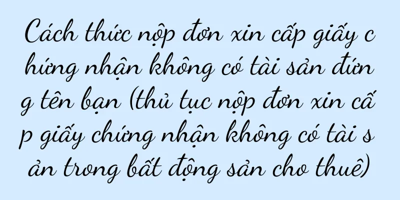 Cách thức nộp đơn xin cấp giấy chứng nhận không có tài sản đứng tên bạn (thủ tục nộp đơn xin cấp giấy chứng nhận không có tài sản trong bất động sản cho thuê)