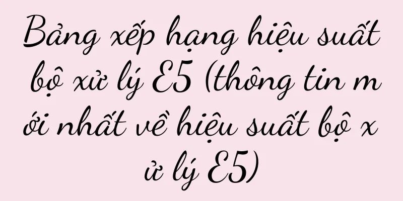 Bảng xếp hạng hiệu suất bộ xử lý E5 (thông tin mới nhất về hiệu suất bộ xử lý E5)