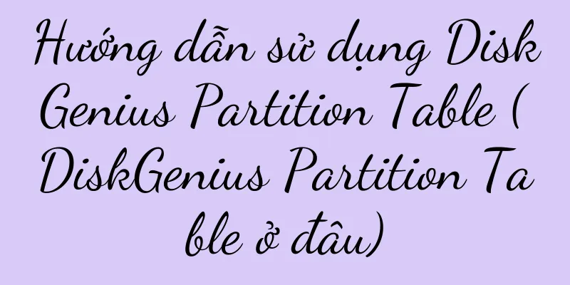 Hướng dẫn sử dụng DiskGenius Partition Table (DiskGenius Partition Table ở đâu)