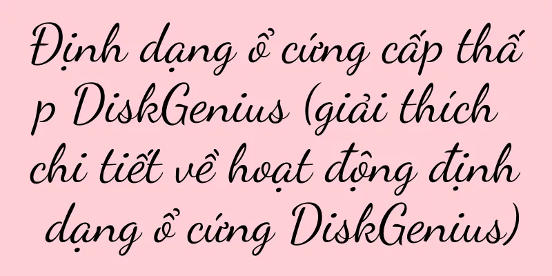 Định dạng ổ cứng cấp thấp DiskGenius (giải thích chi tiết về hoạt động định dạng ổ cứng DiskGenius)