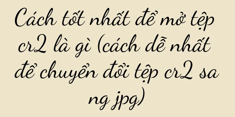 Cách tốt nhất để mở tệp cr2 là gì (cách dễ nhất để chuyển đổi tệp cr2 sang jpg)