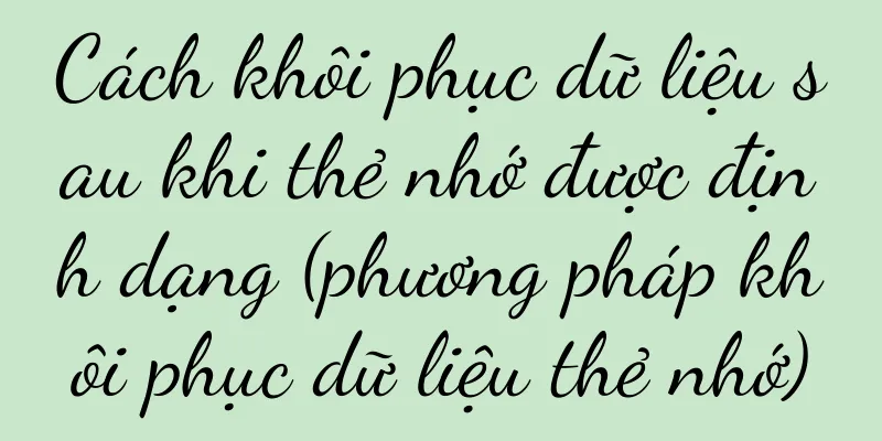 Cách khôi phục dữ liệu sau khi thẻ nhớ được định dạng (phương pháp khôi phục dữ liệu thẻ nhớ)