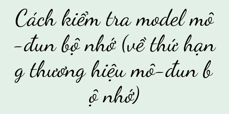 Cách kiểm tra model mô-đun bộ nhớ (về thứ hạng thương hiệu mô-đun bộ nhớ)