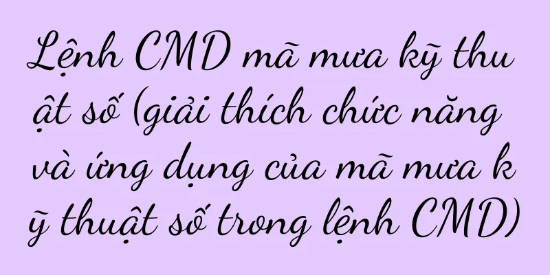 Lệnh CMD mã mưa kỹ thuật số (giải thích chức năng và ứng dụng của mã mưa kỹ thuật số trong lệnh CMD)
