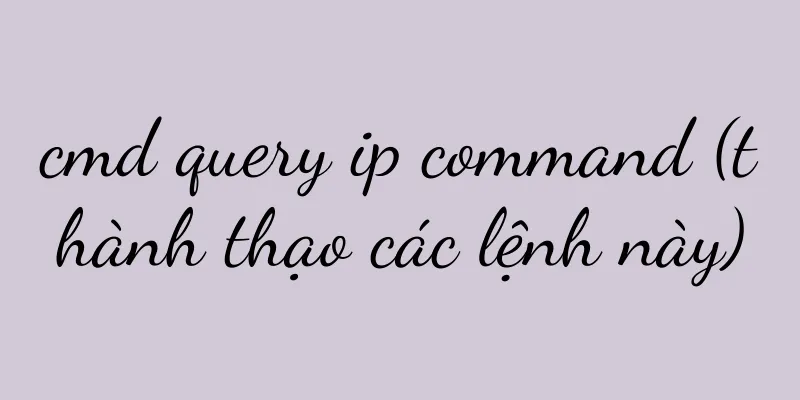 cmd query ip command (thành thạo các lệnh này)