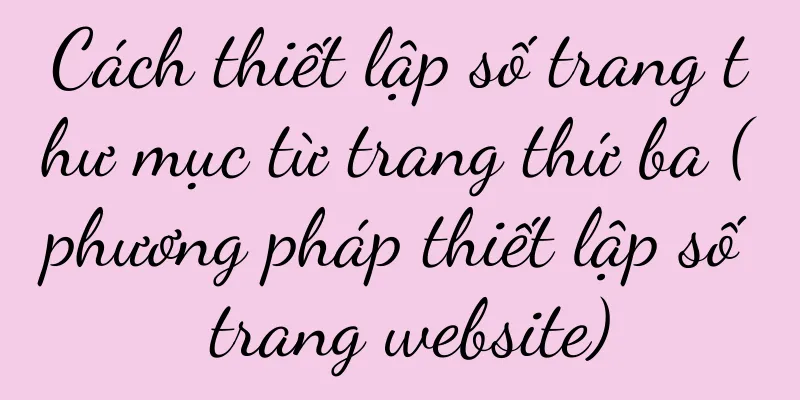 Cách thiết lập số trang thư mục từ trang thứ ba (phương pháp thiết lập số trang website)
