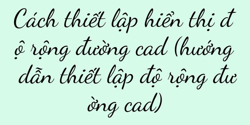 Cách thiết lập hiển thị độ rộng đường cad (hướng dẫn thiết lập độ rộng đường cad)