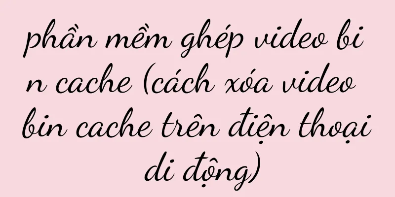 phần mềm ghép video bin cache (cách xóa video bin cache trên điện thoại di động)