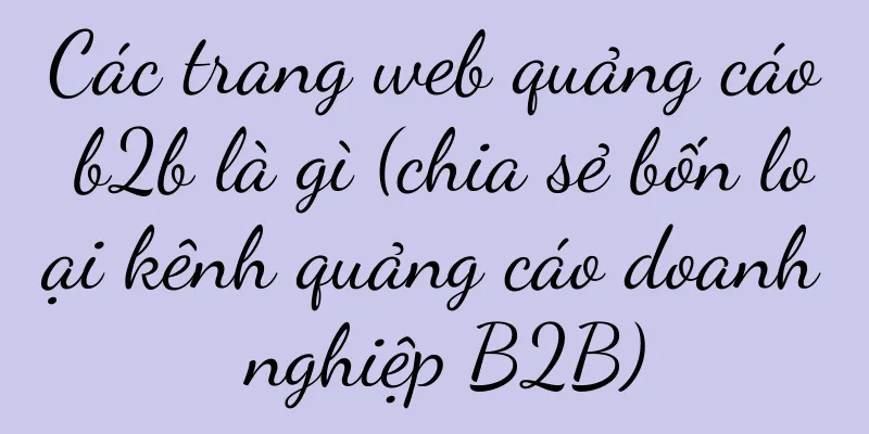 Các trang web quảng cáo b2b là gì (chia sẻ bốn loại kênh quảng cáo doanh nghiệp B2B)