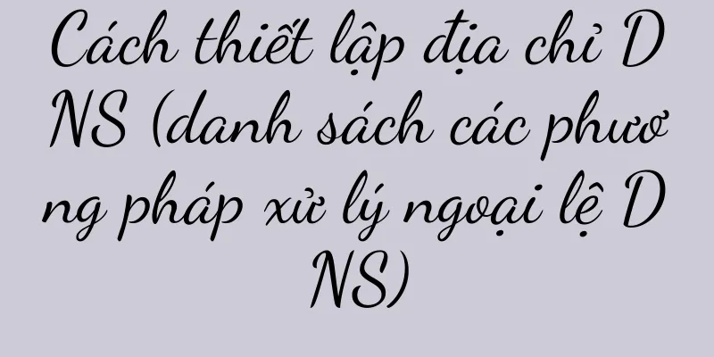 Cách thiết lập địa chỉ DNS (danh sách các phương pháp xử lý ngoại lệ DNS)