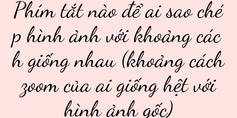 Phím tắt nào để ai sao chép hình ảnh với khoảng cách giống nhau (khoảng cách zoom của ai giống hệt với hình ảnh gốc)