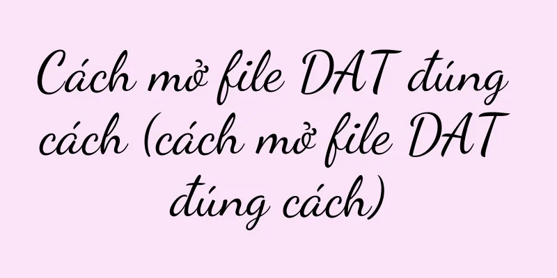 Cách mở file DAT đúng cách (cách mở file DAT đúng cách)