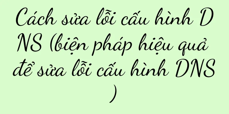 Cách sửa lỗi cấu hình DNS (biện pháp hiệu quả để sửa lỗi cấu hình DNS)