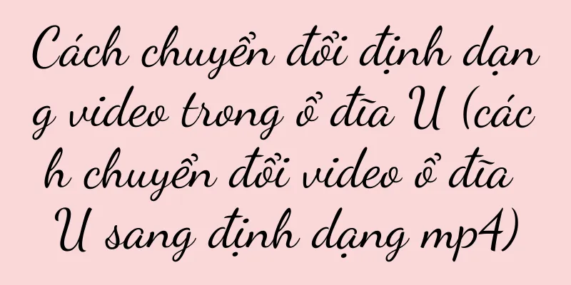 Cách chuyển đổi định dạng video trong ổ đĩa U (cách chuyển đổi video ổ đĩa U sang định dạng mp4)