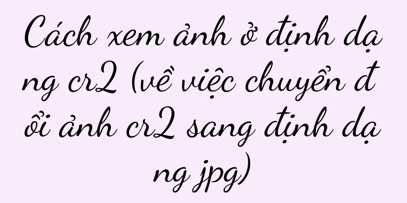 Cách xem ảnh ở định dạng cr2 (về việc chuyển đổi ảnh cr2 sang định dạng jpg)