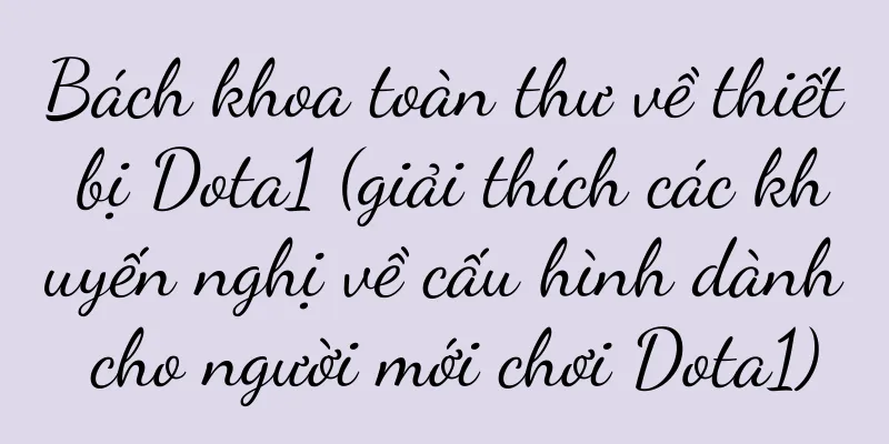 Bách khoa toàn thư về thiết bị Dota1 (giải thích các khuyến nghị về cấu hình dành cho người mới chơi Dota1)